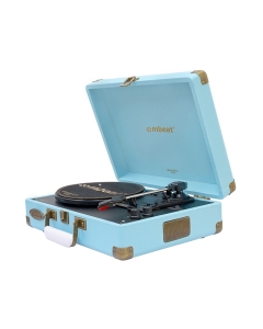 mbeat Woodstock 2 Retro Turntable Player (Sky Blue)